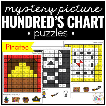 Pirates mystery picture hundreds chart puzzles â mrsds