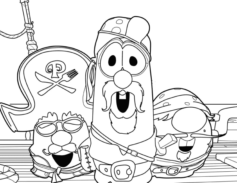 Free printable veggie tales coloring pages for kids