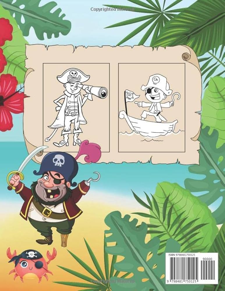 Pirate coloring book for kids boys girls pirate books for kids