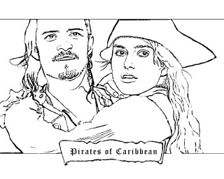 Pirates of caribbean coloring page