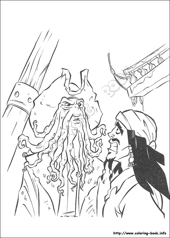 Pirates of the caribbean coloring picture