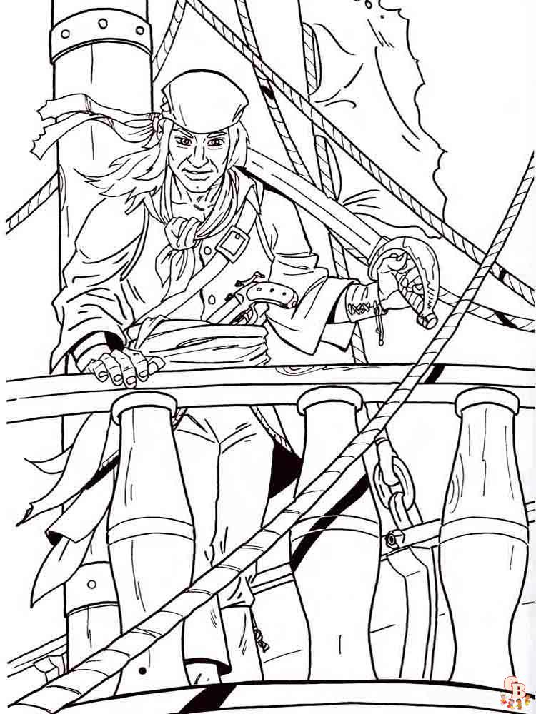 Pirate coloring pages free printable sheets for kids