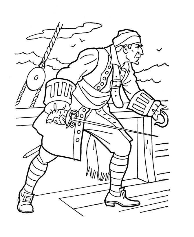 Bluebonkers caribbean pirates of the sea coloring pages