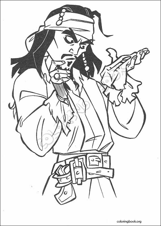 Pirates of the caribbean coloring page