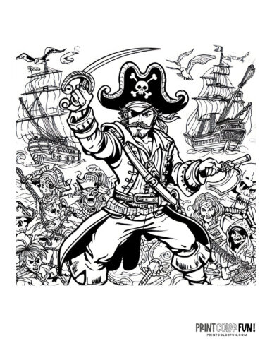 Pirate clipart coloring pages fun activities learning little buccaneers will treasure at