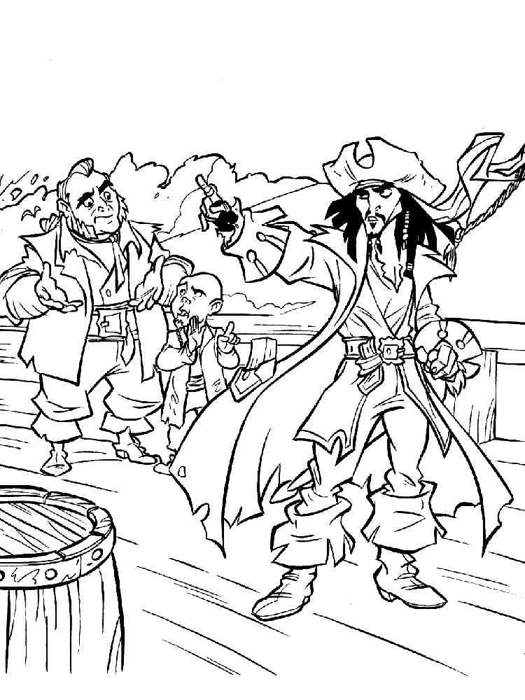 Pirates of the caribbean coloring pages