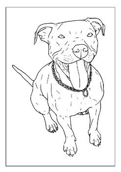 Explore your creativity with our printable pitbull coloring pages for kids pdf