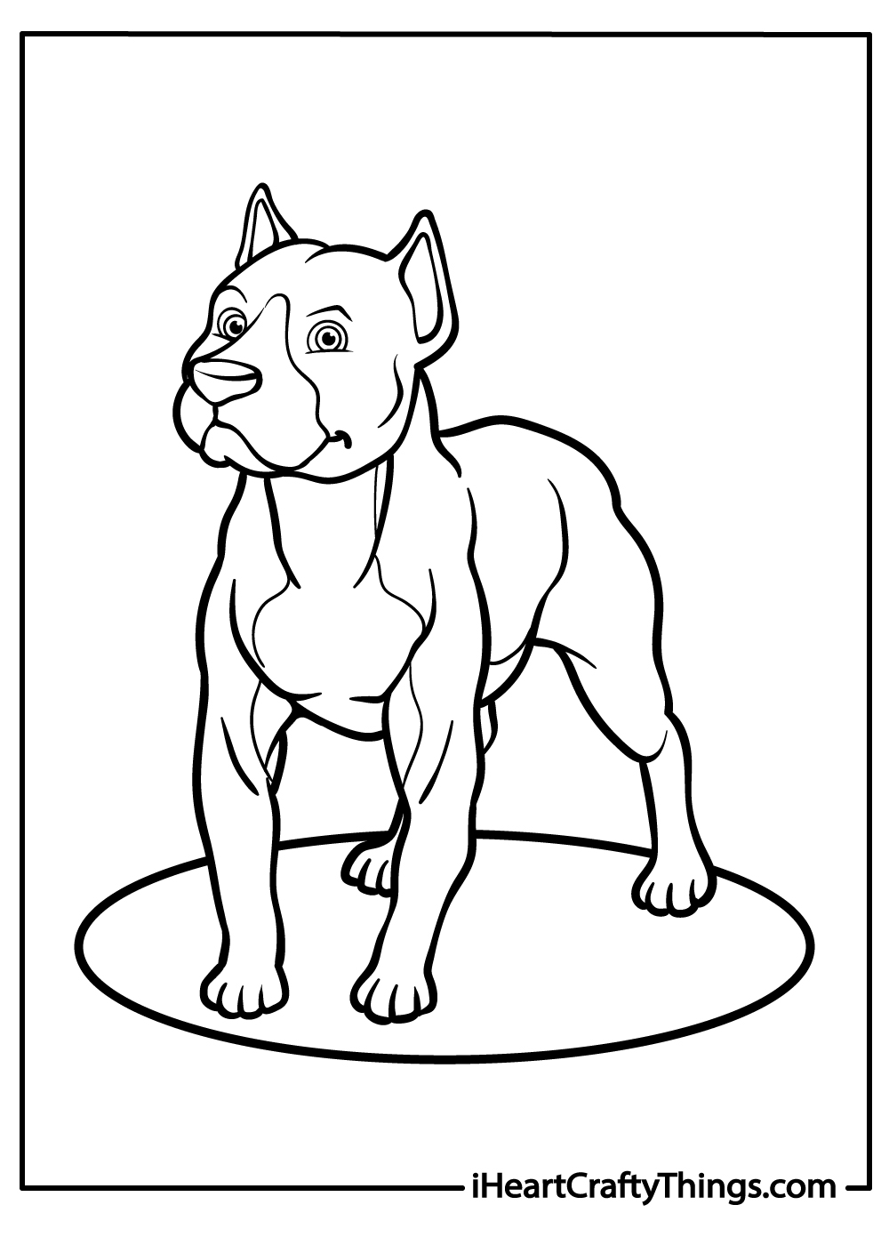 Pitbull coloring pages free printables