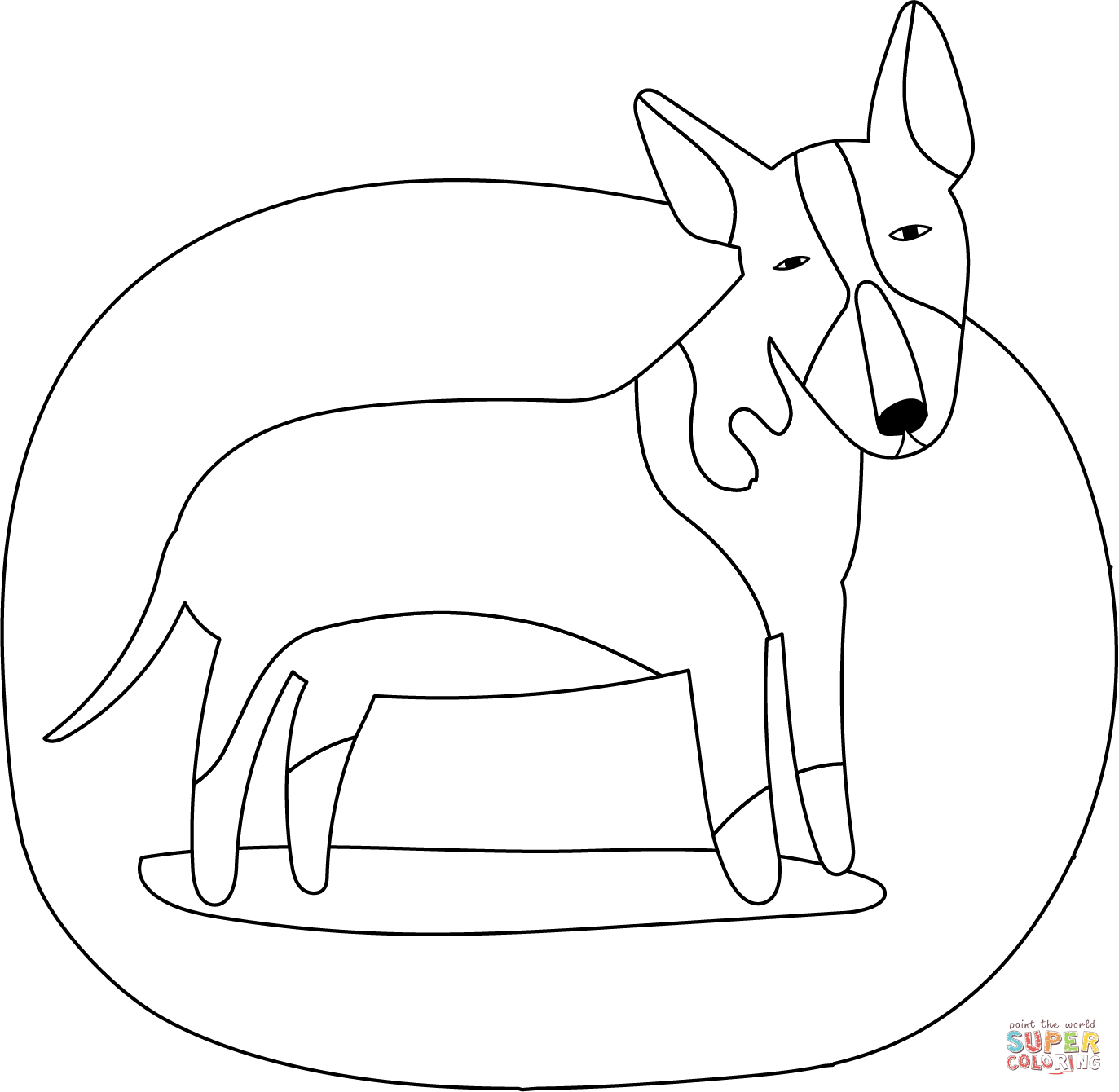 Pitbull coloring page free printable coloring pages