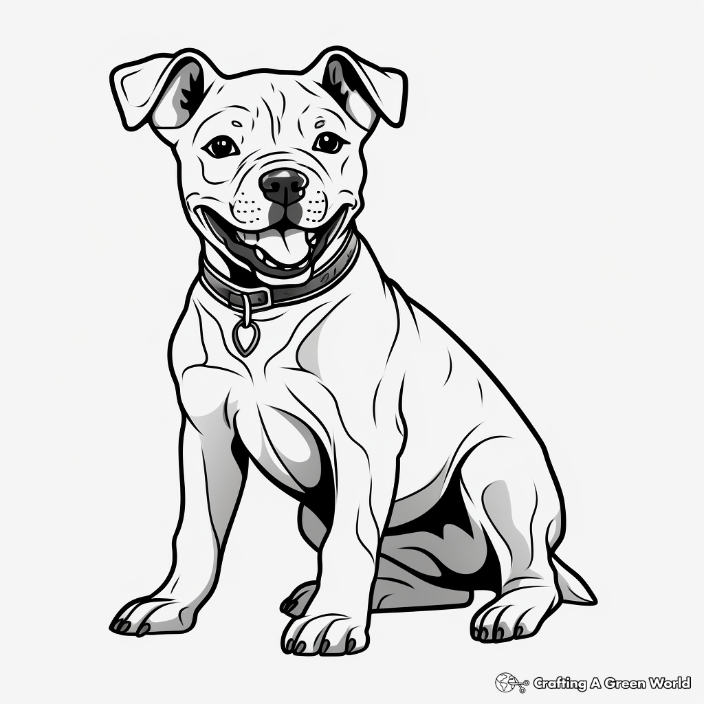 Pitbull coloring pages