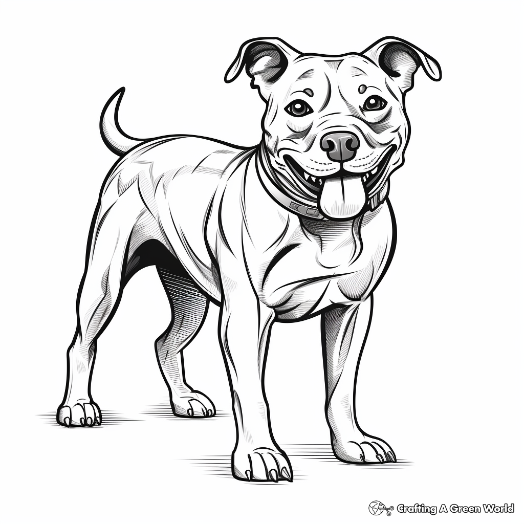 Pitbull coloring pages