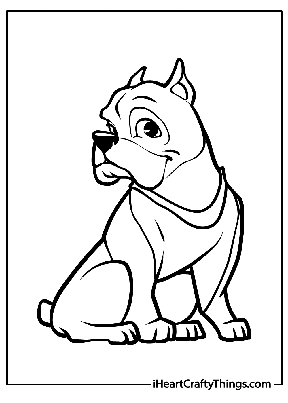 Pitbull coloring pages free printables