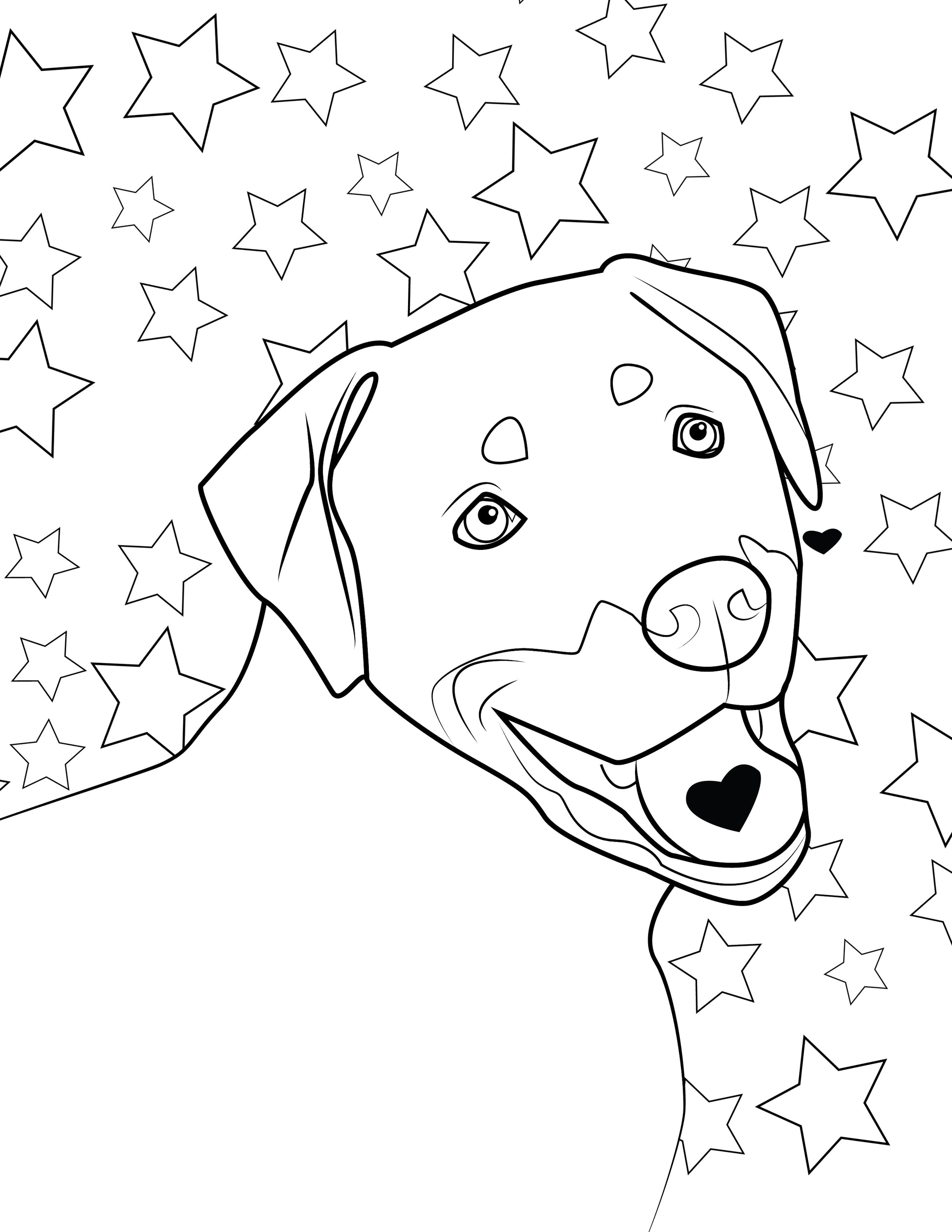 Coloring page of your pet â brittany farina art