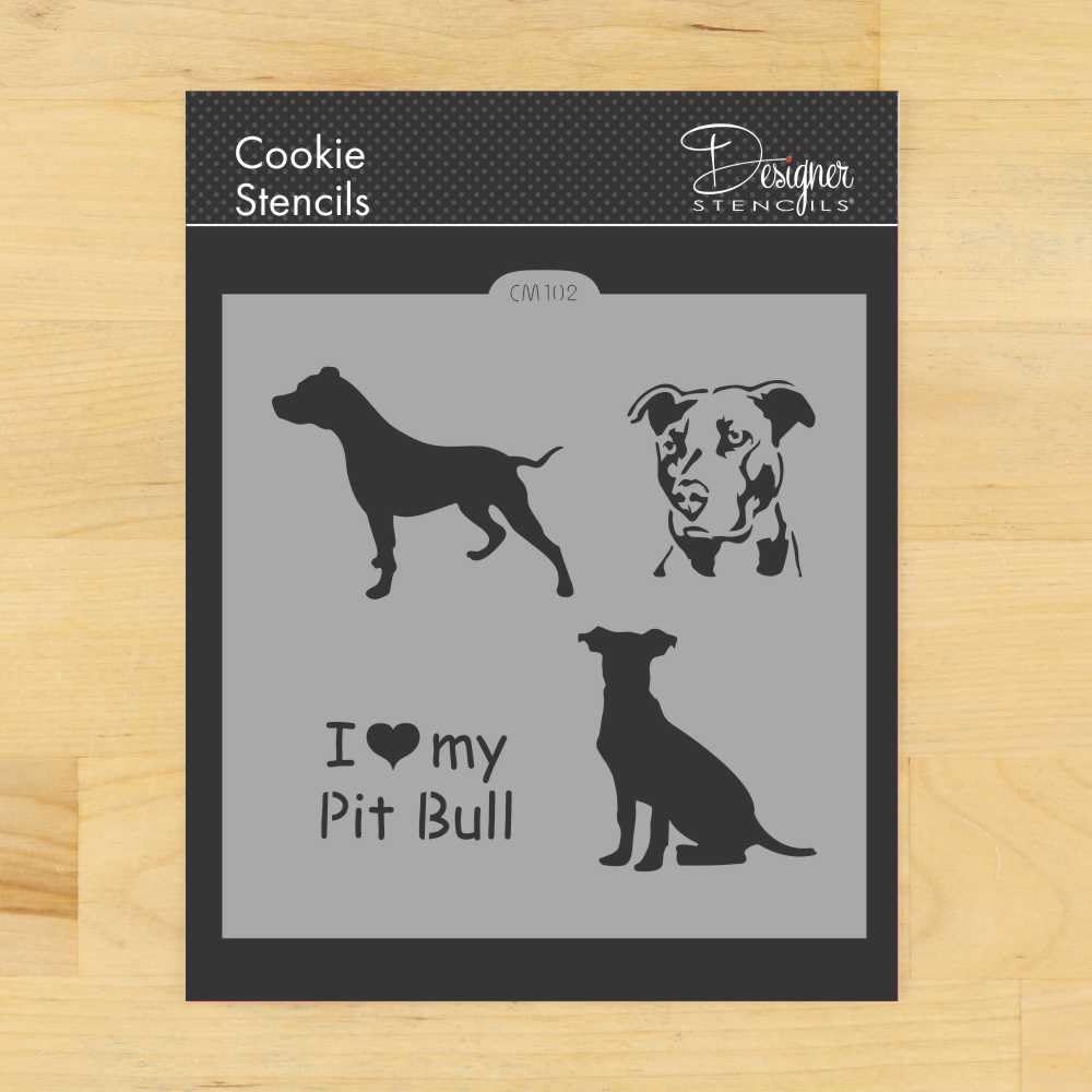 I love my pit bull cookie and craft stencil cm by designer stencils home kitchen