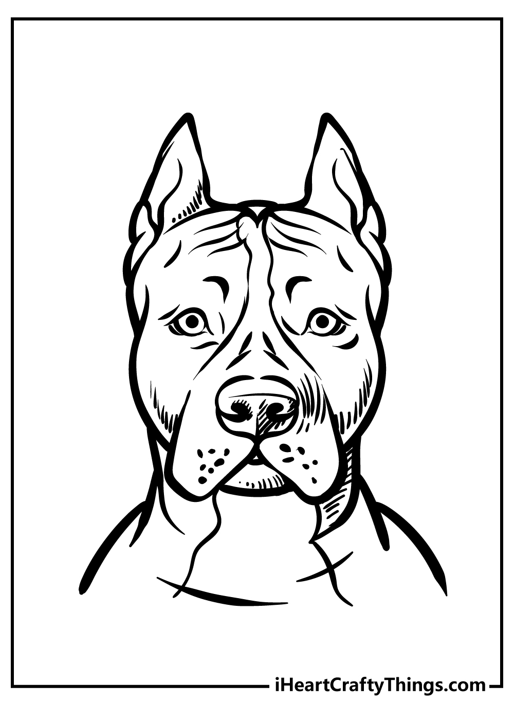 Pitbull coloring pages free printables