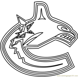 Pittsburgh penguins logo coloring page for kids