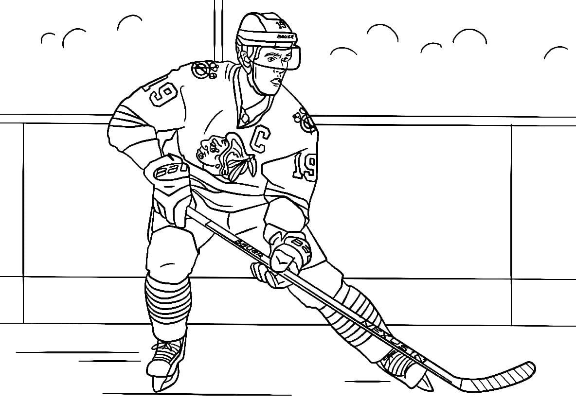 Jonathan toews coloring page