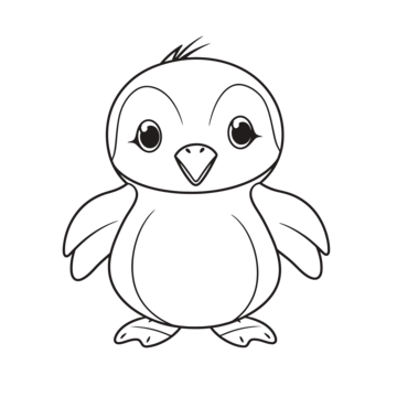 Easy penguin outline png transparent images free download vector files