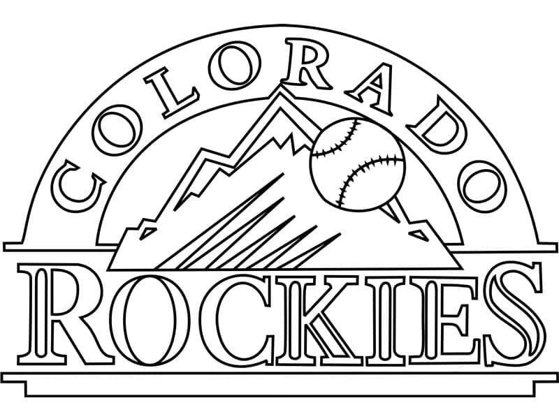 Colorado rockies logo coloring page