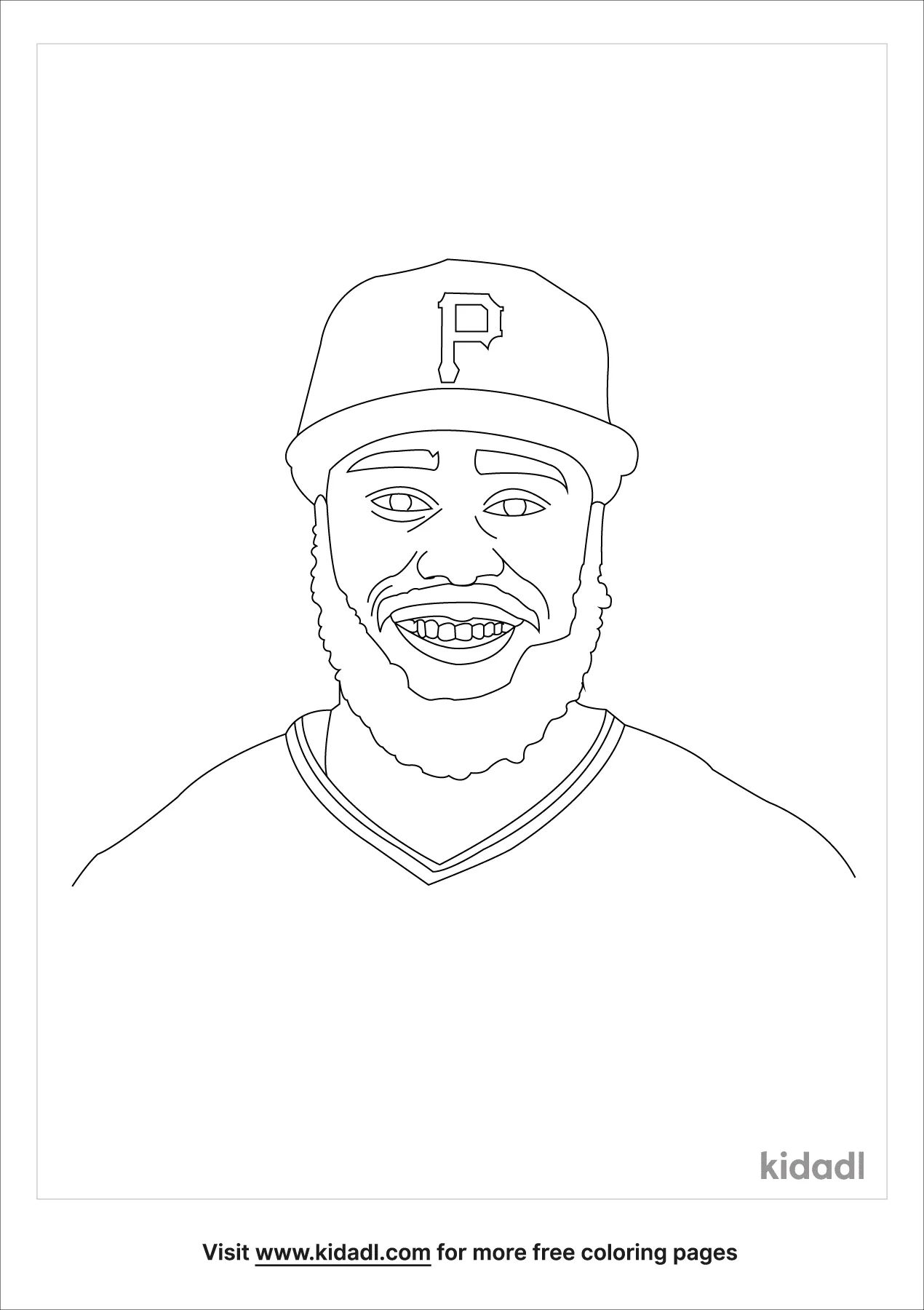 Free mccutchen pittsburgh pirates coloring page coloring page printables