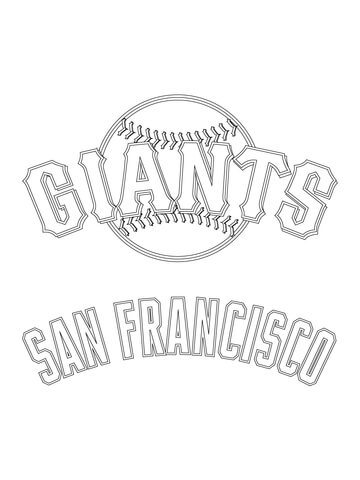 San francisco giants logo coloring page free printable coloring pages