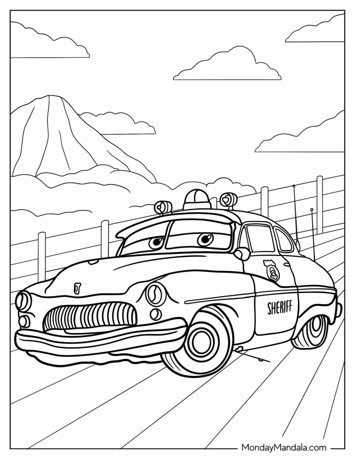 Disney cars coloring pages free pdf printables