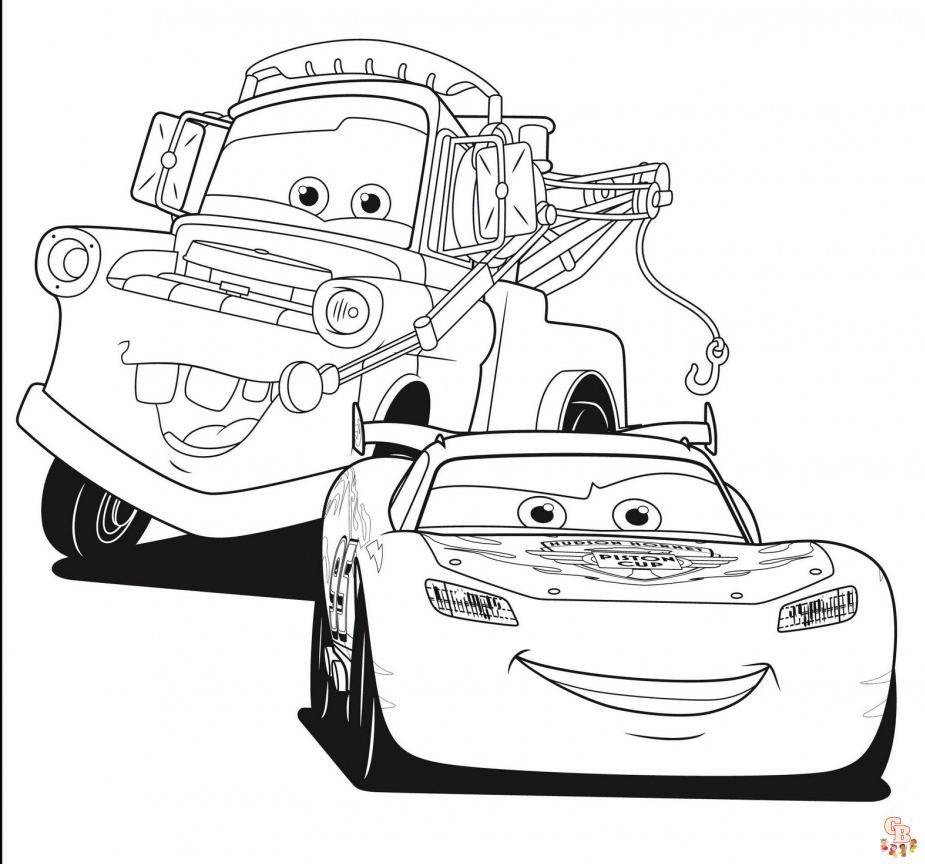 Disney cars coloring pages for kids free printable sheets