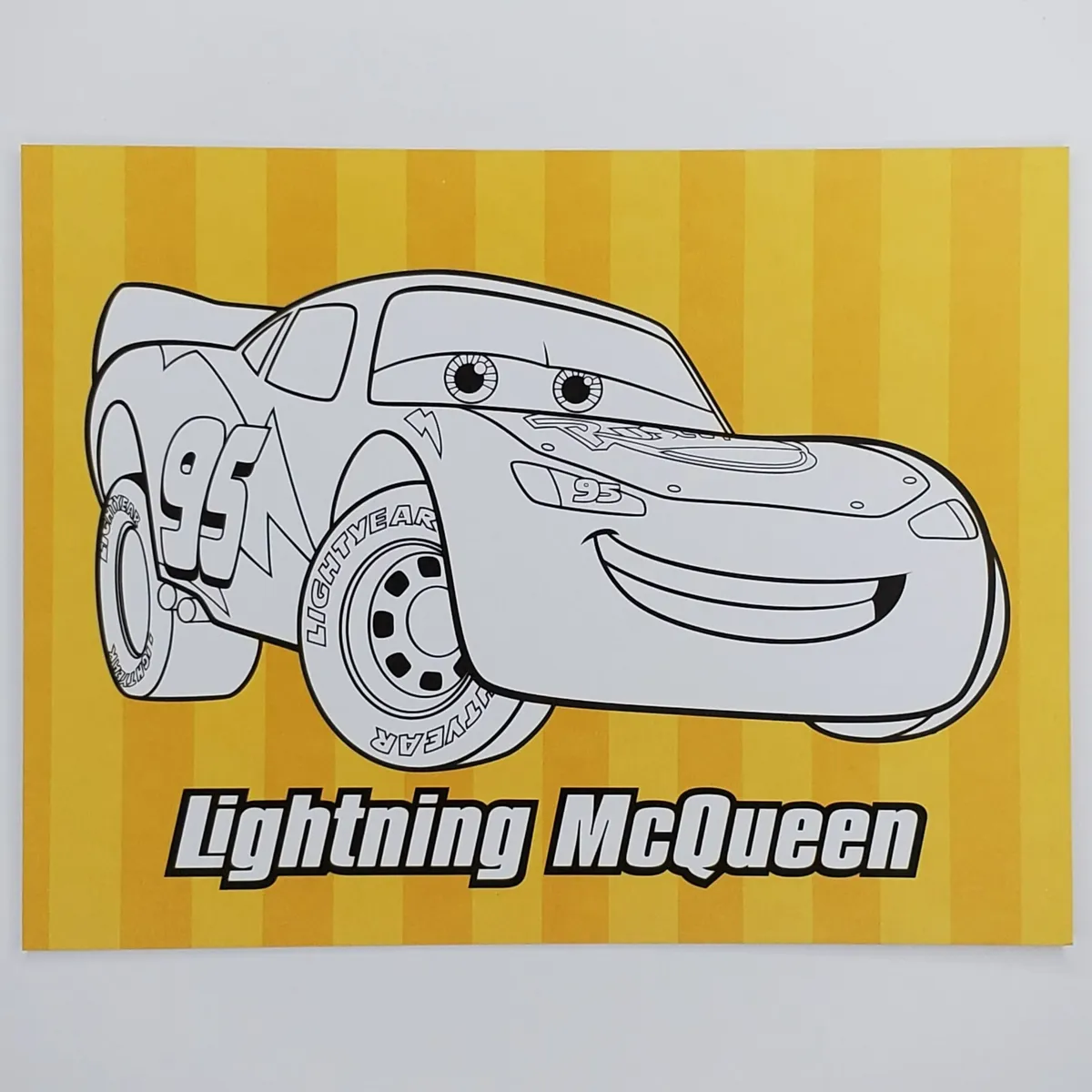 Cars coloring book postcard lightning mcqueen disney pixar x