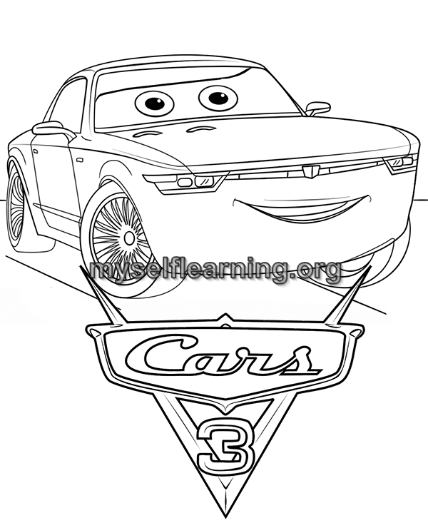 Cars cartoon coloring sheet instant download