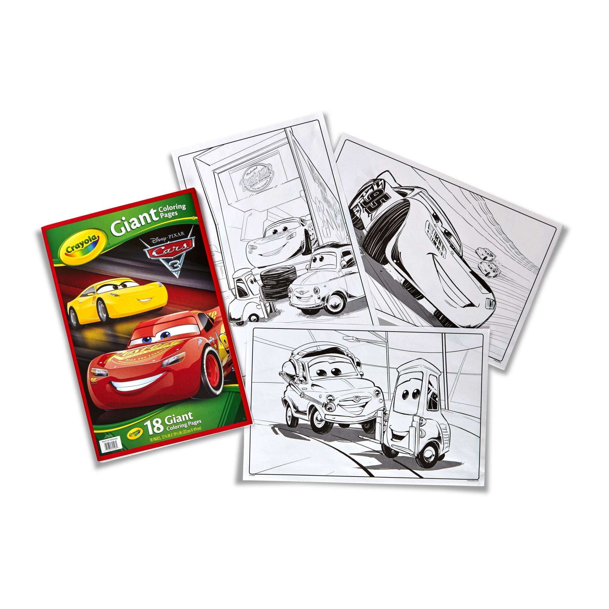 Crayola giant coloring pages featuring disneypixars cars