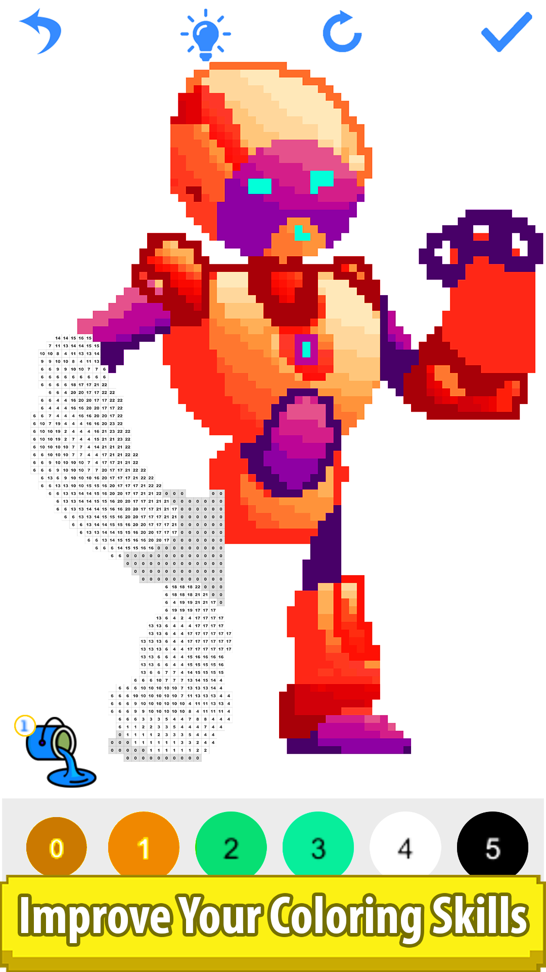 Robots pixel art