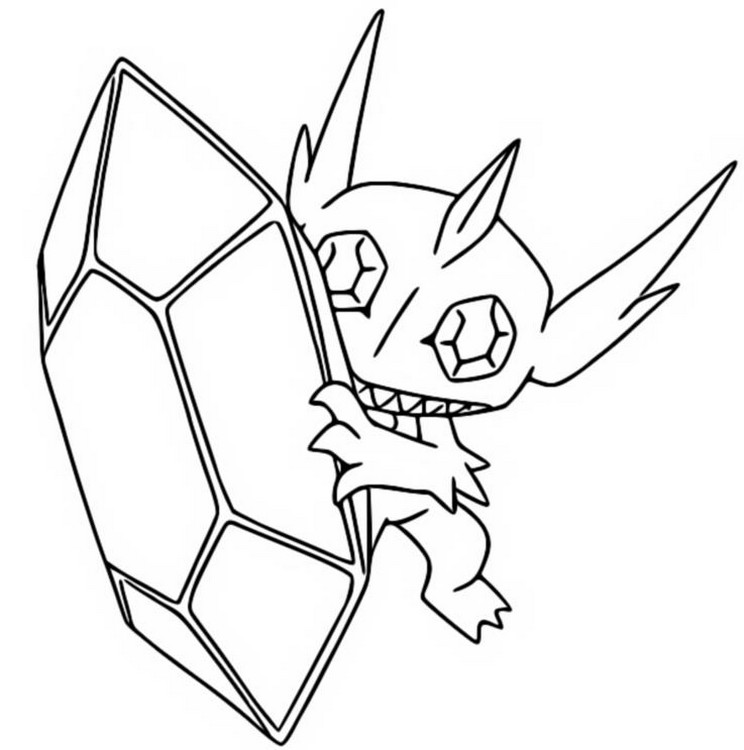 Coloring page mega evolved pokãmon mega sableye