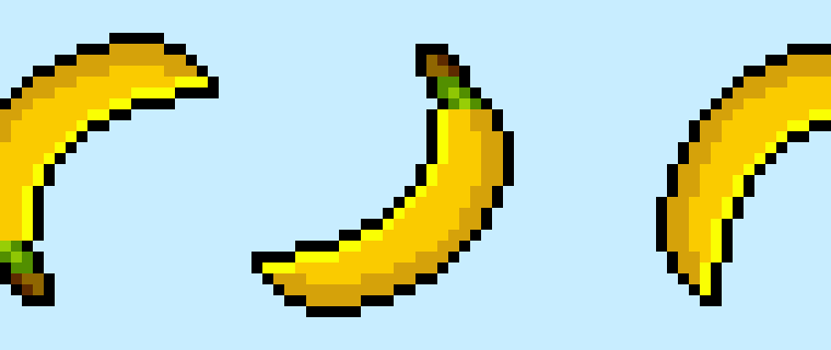 How to make a pixel art banana