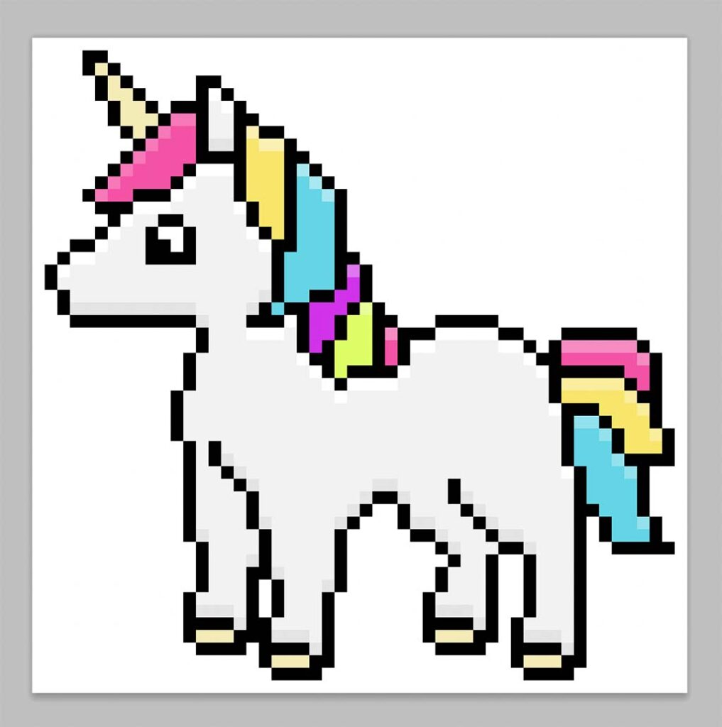 How to make a pixel art unicorn