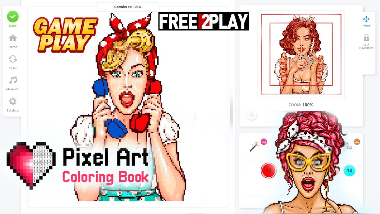 Pixel art coloring book â gameplay â pc steam free to play game â hd pfps