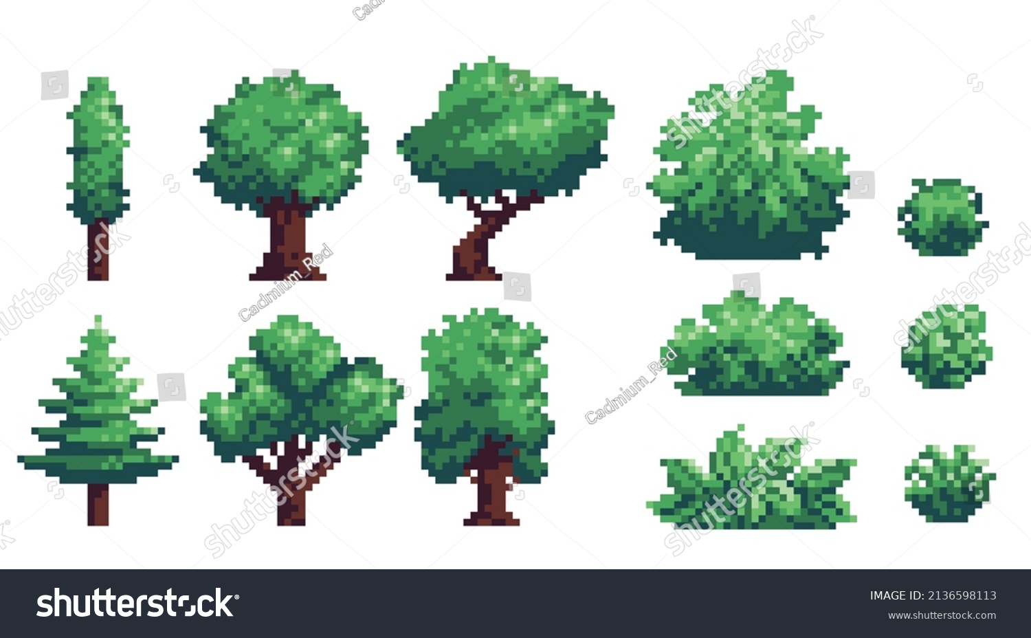 Pixel tree images stock photos d objects vectors