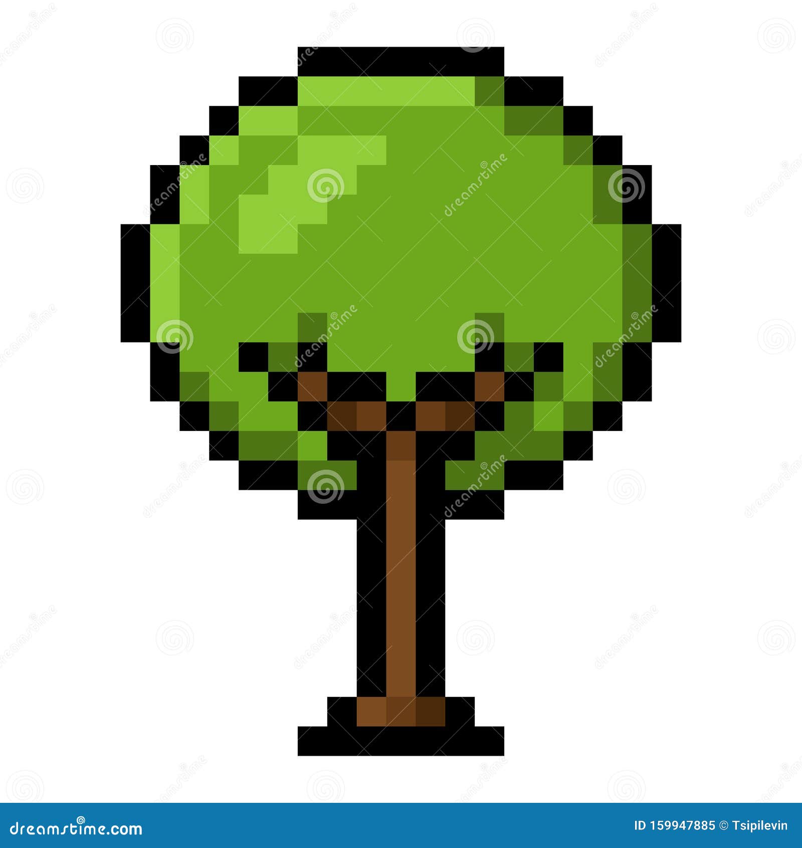 Tree pixel stock illustrations â tree pixel stock illustrations vectors clipart