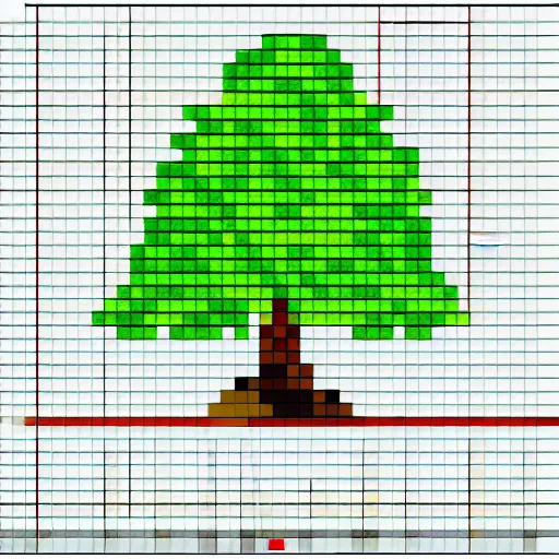 Growing tree color pixel art animation spritesheet stable diffusion