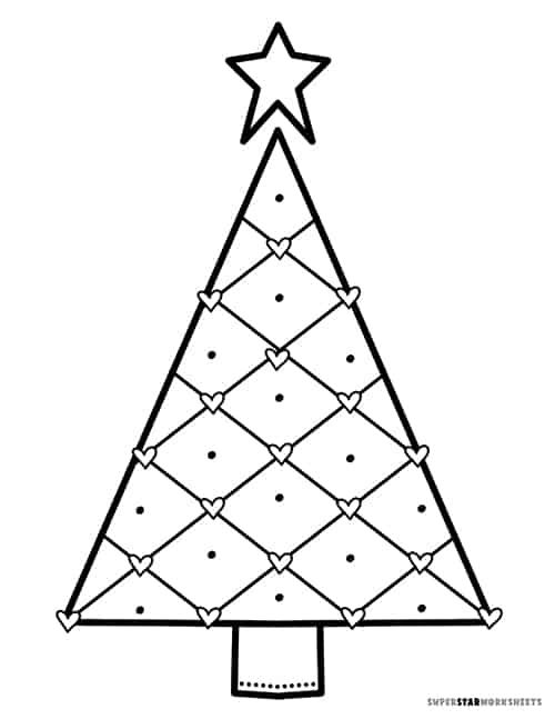 Christmas tree coloring pages