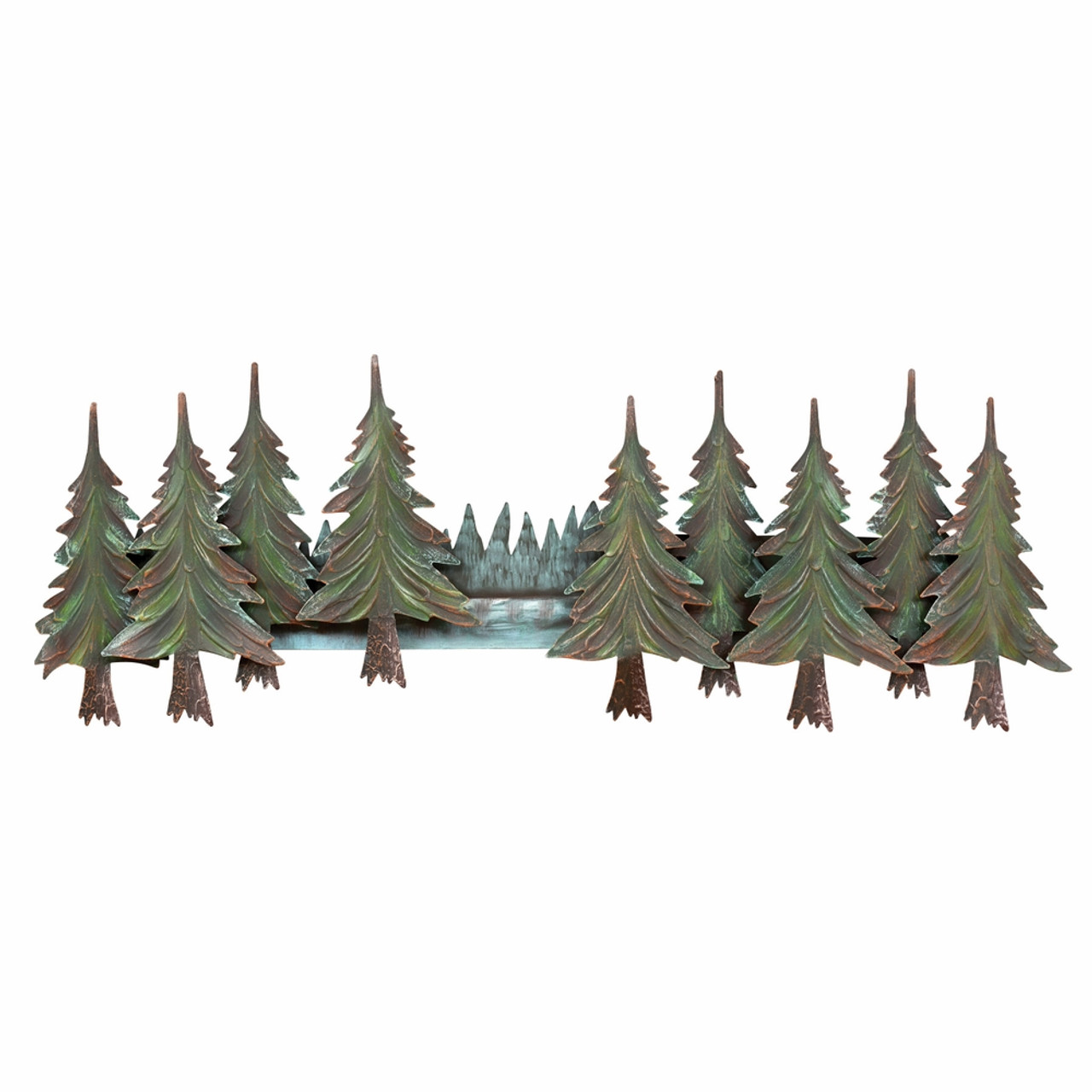 Pine tree forest metal wall art black forest decor