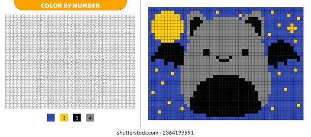 Pixel color by number over royalty