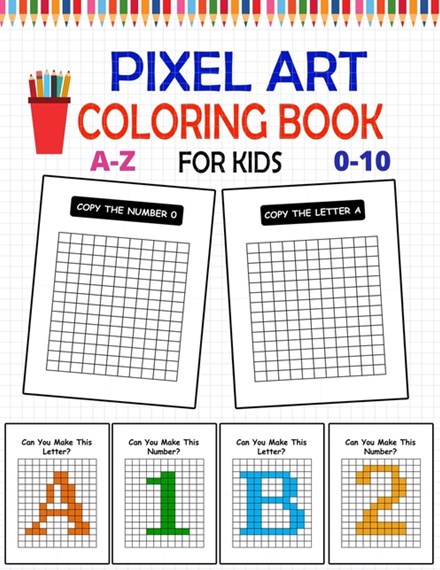 Pixel art coloring book for kids by lamaa bom