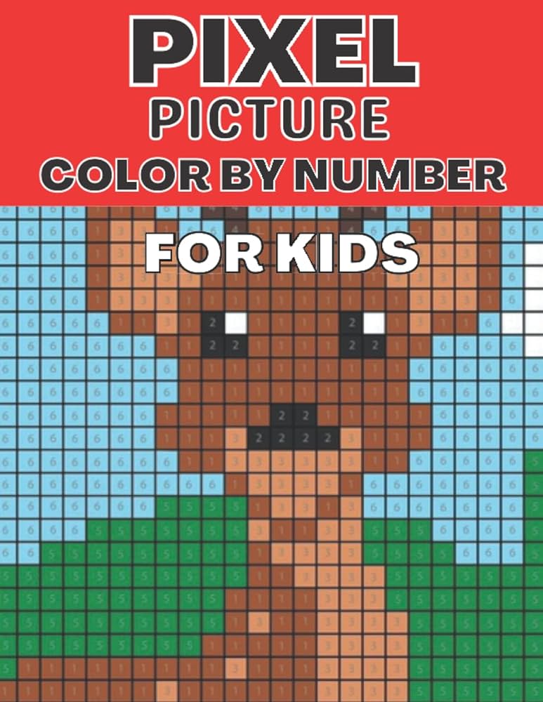 Pixel pictures color by number for kids pixel art coloring book for kids ages and up and educational hasan mehedi books