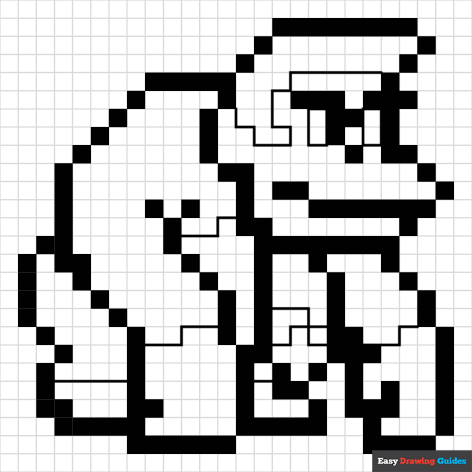 Free printable pixel art coloring pages for kids