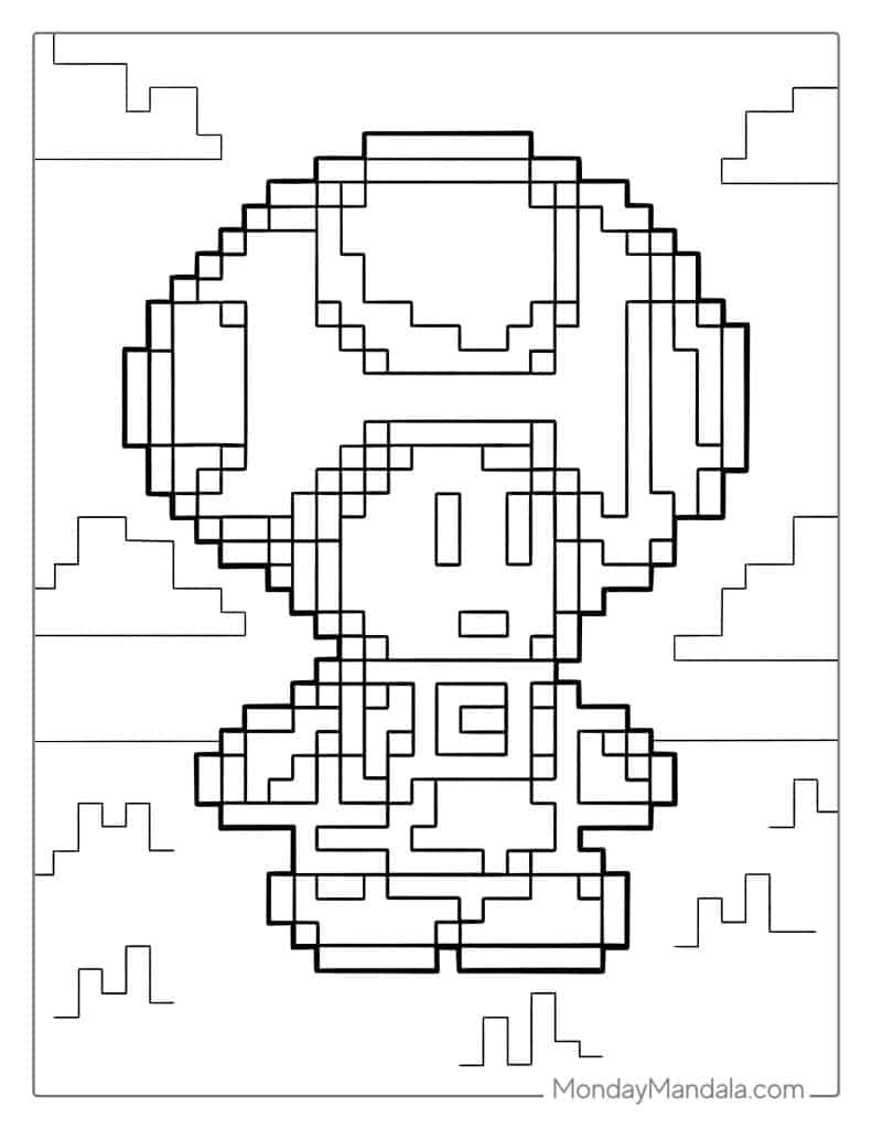 Toad coloring pages free pdf printables