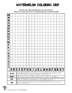 Summer mystery pictures pixel grid coloring pages woo jr kids activities childrens publishing