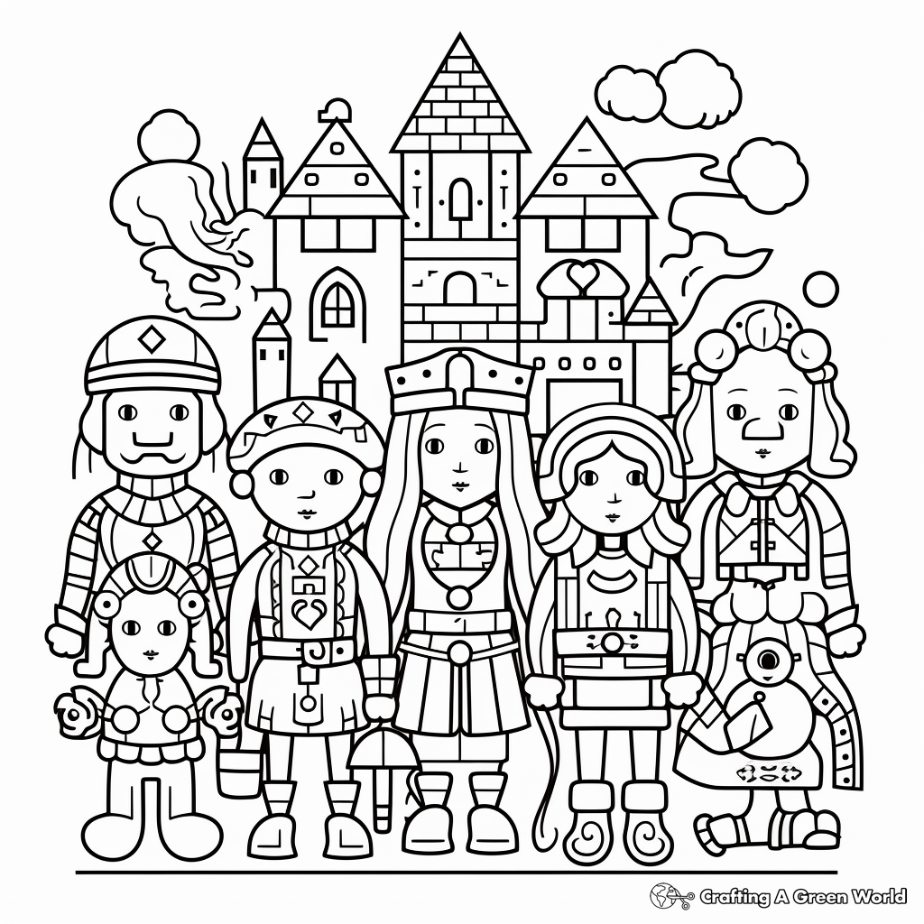 Pixel coloring pages