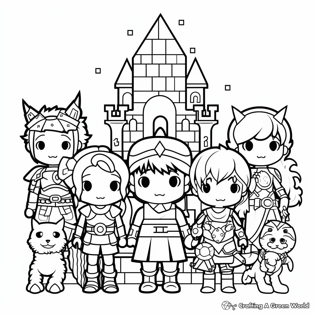 Pixel coloring pages