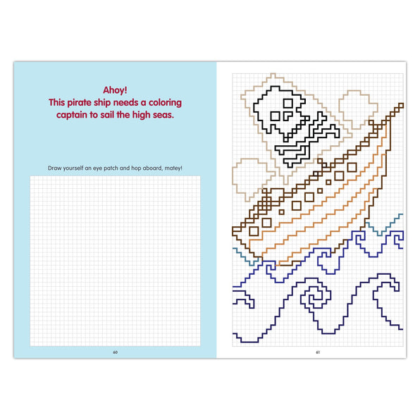 Knock knock pixel coloring book