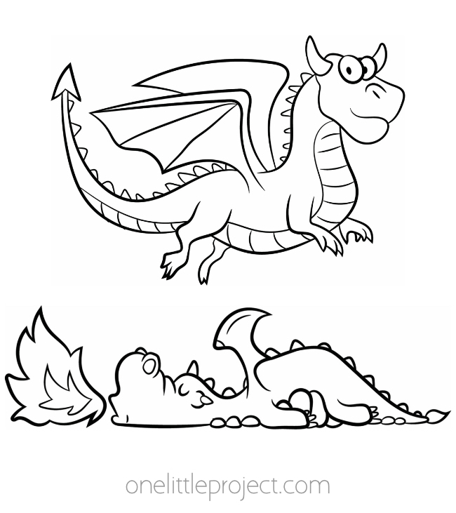 Free dragon coloring pages printable coloring pages of dragons